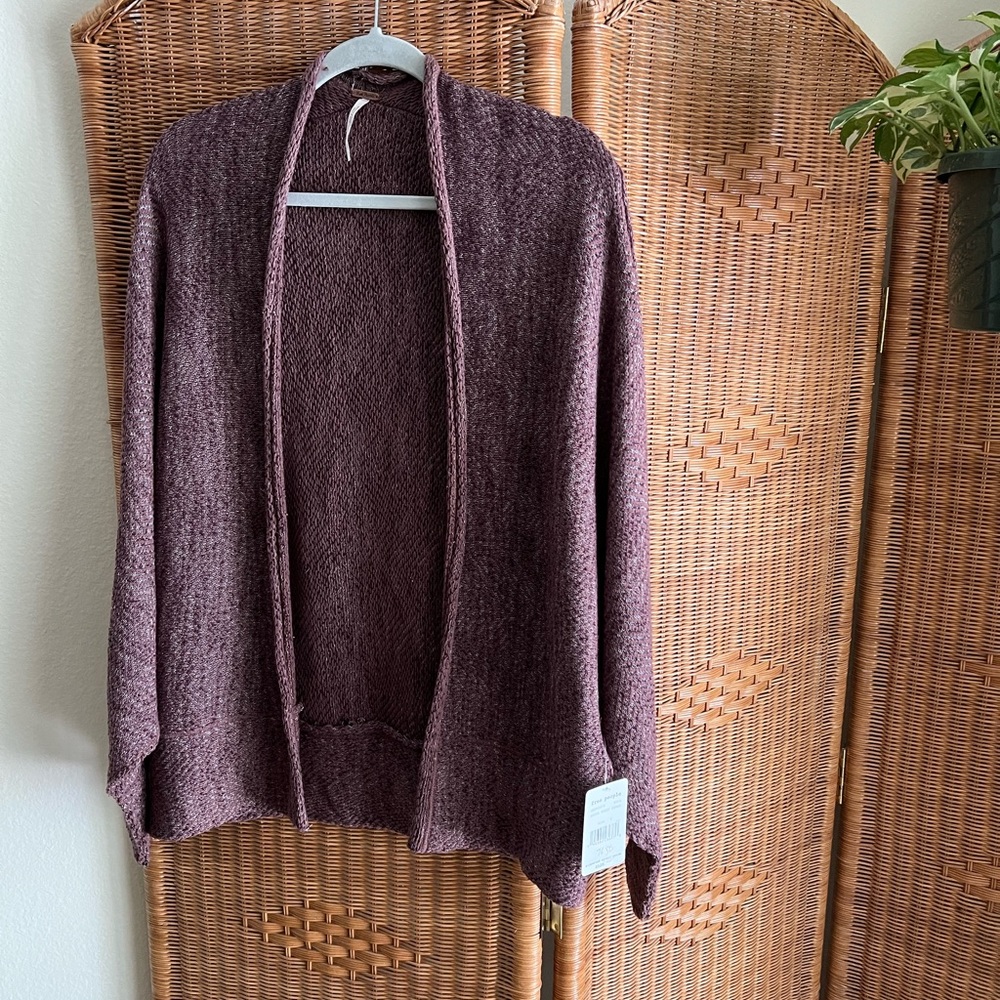 Free People Mocha Night Cardigan